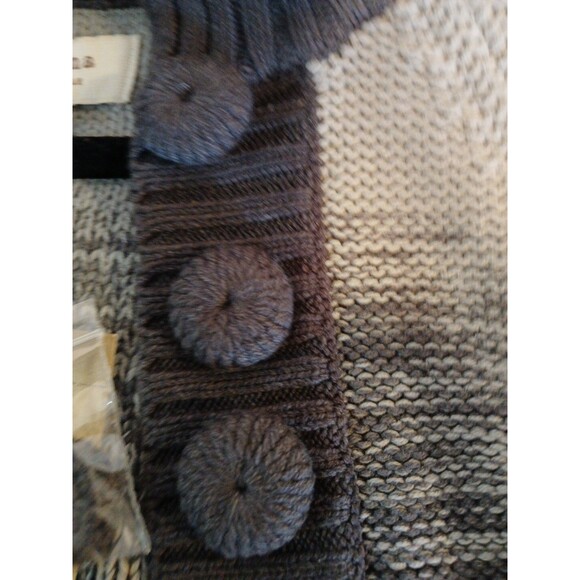 NWT Sonoma Life +style Shawl Cardigan Sweater 3button Light/ Dark Grays Womens M - Picture 13 of 16